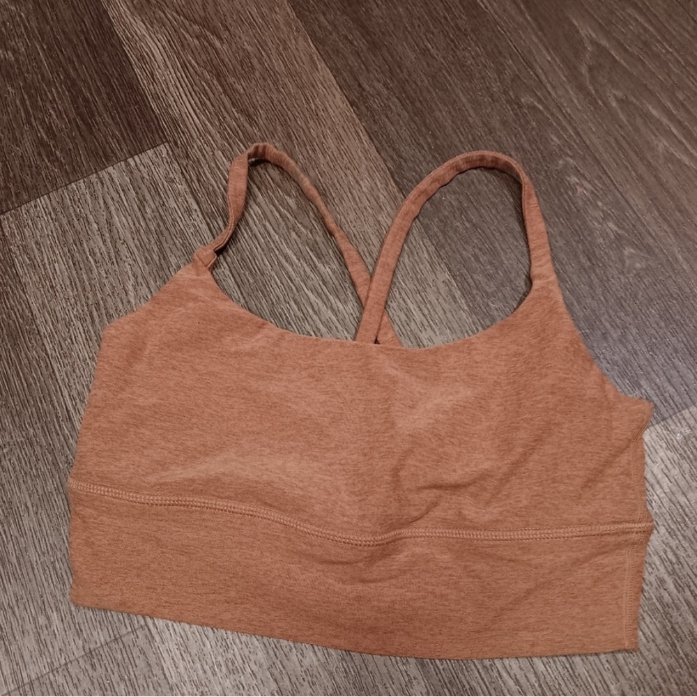 VUORI SIZE SMALL Seamless Bralette - Rust Brown